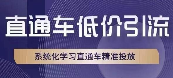 直通车低价引流课，系统化学习直通车精准投放-识享社