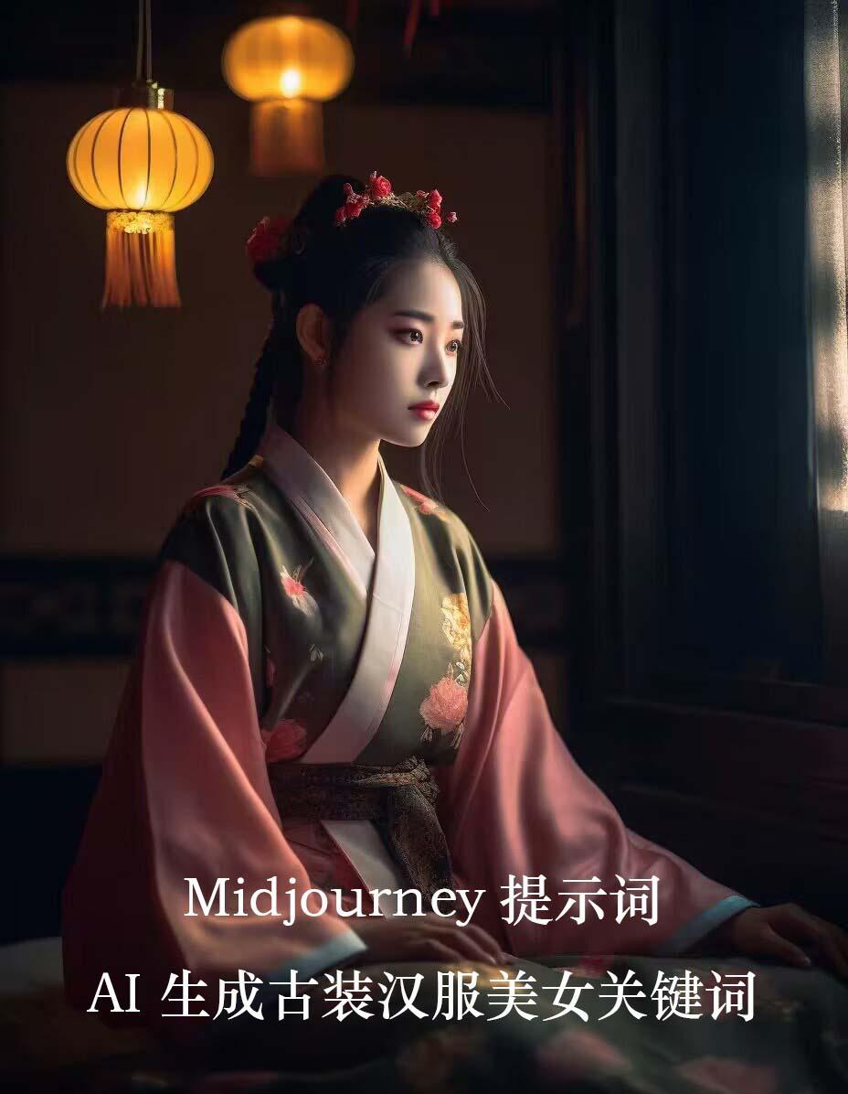 Midjourney关键词-AI生成中国风古装汉服美女人像提示关键词-识享社