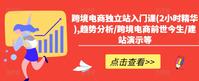 跨境电商独立站入门课(2小时精华),趋势分析/跨境电商前世今生/建站演示等-识享社