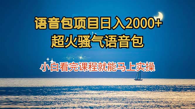 语音包项目 日入2000+ 超火骚气语音包小白看完课程就能马上实操-识享社