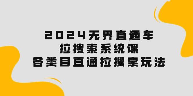 2024无界直通车·拉搜索系统课：各类目直通车 拉搜索玩法！-识享社
