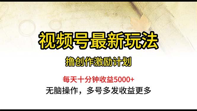视频号最新玩法，每日一小时月入5000+-识享社