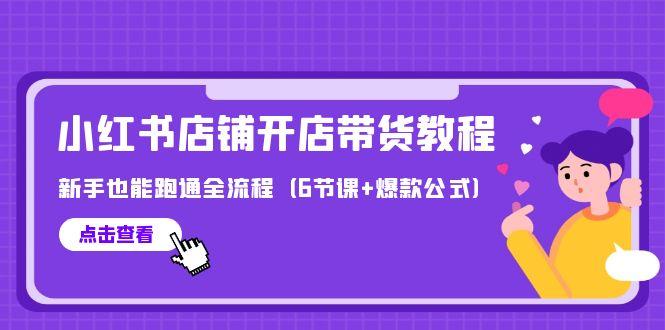 (9883期)最新小红书店铺开店带货教程，新手也能跑通全流程(6节课+爆款公式)-识享社
