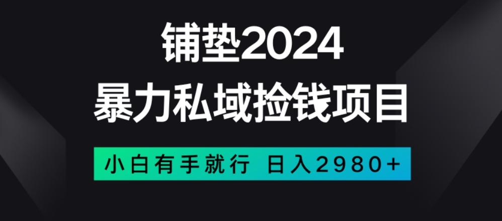 暴力私域捡钱项目，小白无脑操作，日入2980【揭秘】-识享社