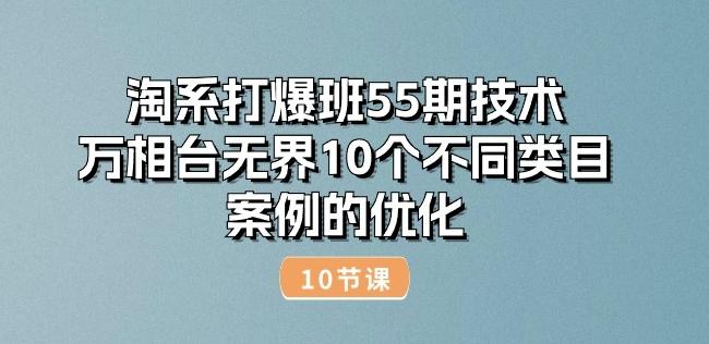 淘系打爆班55期技术：万相台无界10个不同类目案例的优化(10节)-识享社