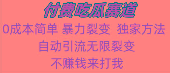 吃瓜付费赛道，暴力无限裂变，0成本，实测日入700+！！！-识享社