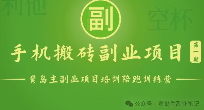 手机搬砖小副业项目训练营1.0，实测1小时收益50+，一部手机轻松日入100+-识享社
