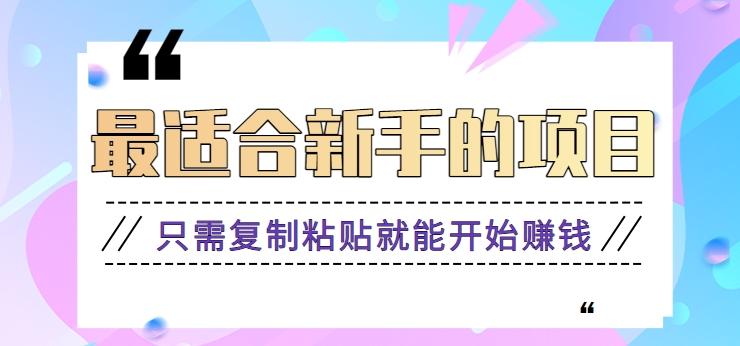 2024最适合新手操作的项目,新手小白只需复制粘贴就能开始赚钱【视频教程+软件】-识享社