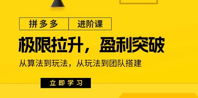 拼多多·进阶课：极限拉升/盈利突破：从算法到玩法 从玩法到团队搭建-18节-识享社