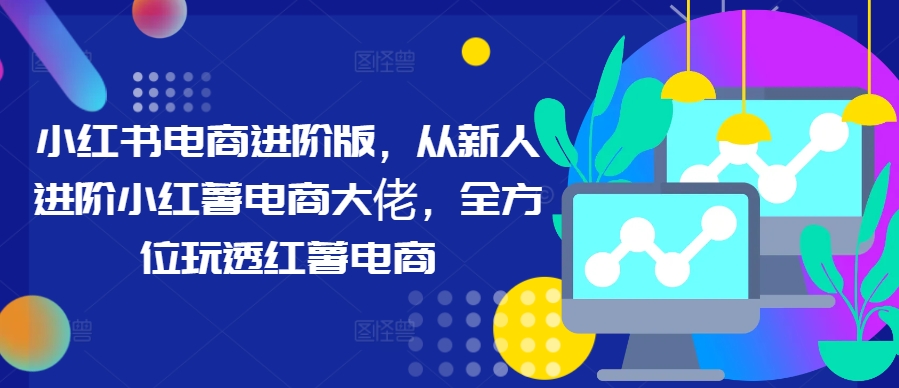小红书电商进阶版,从新人进阶小红薯电商大佬,全方位玩透红薯电商-识享社