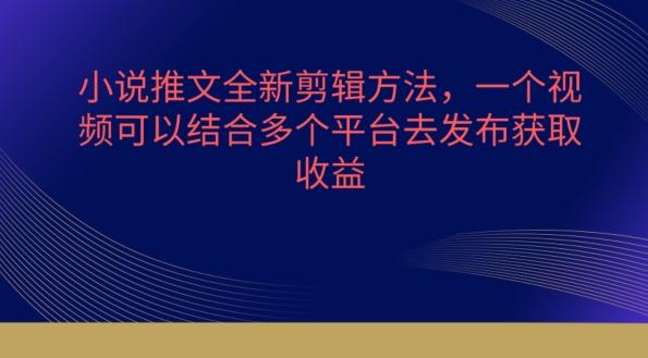 小说推文全新剪辑方法，一个视频可以结合多个平台去发布获取【揭秘】-识享社