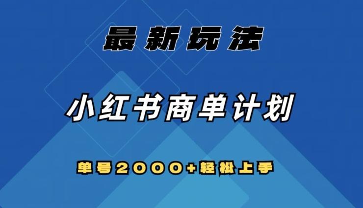 全网首发，小红书商单计划最新玩法，单号2000+可扩大可复制【揭秘】-识享社