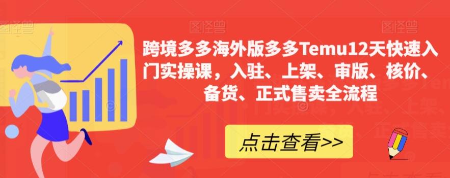跨境多多海外版多多Temu12天快速入门实操课，入驻、上架、审版、核价、备货、正式售卖全流程-识享社