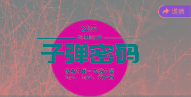 《子弹密码训练营》-用一句话文案勾人勾心卖产品,21天学到顶尖文案大师策略和技巧-识享社