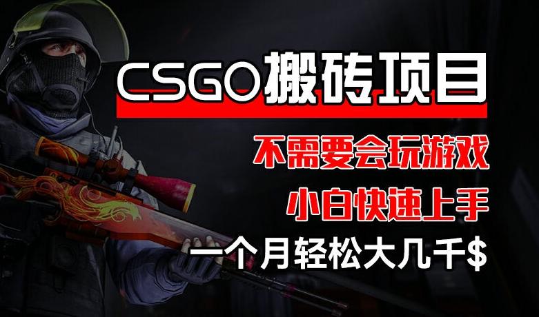 CSGO 装备搬砖项目,操作简单,不需要会玩游戏,小白也能快速上手,一个月轻松大几千【揭秘】-识享社
