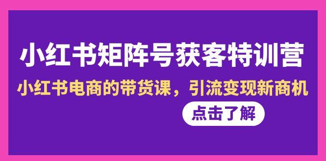 小红书-矩阵号获客特训营-第10期，小红书电商的带货课，引流变现新商机-识享社