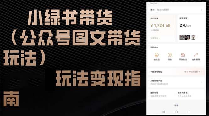 小绿书带货(公众号图文带货玩法-识享社