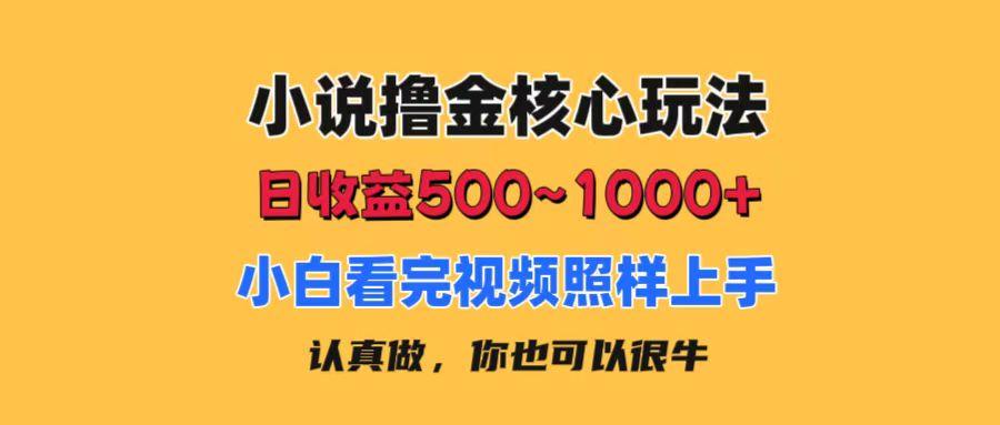 小说撸金核心玩法，日收益500-1000+，小白看完照样上手，0成本有手就行-识享社