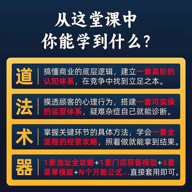 图片[1]-餐饮店盈利实操方法：教你怎样开一家持续能赚钱的餐厅(25节-识享社