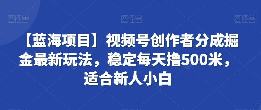 【蓝海项目】视频号创作者分成掘金最新玩法，稳定每天撸500米，适合新人小白【揭秘】-识享社