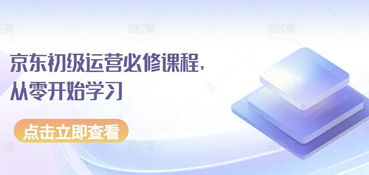 京东初级运营必修课程，从零开始学习-识享社