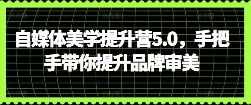 自媒体美学提升营5.0，手把手带你提升品牌审美-识享社