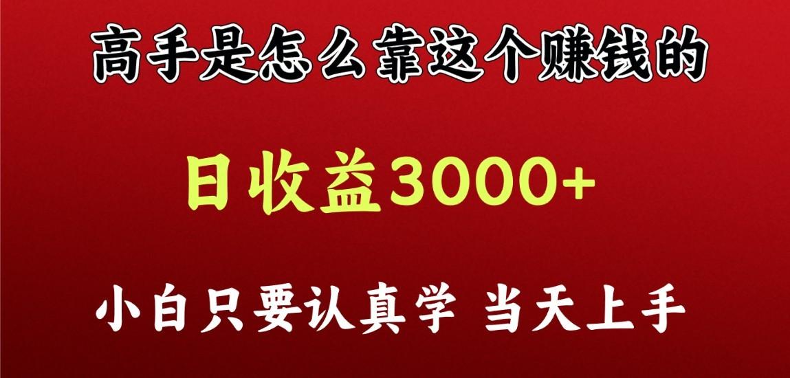 看高手是怎么赚钱的，一天收益至少3000+以上，小白当天上手-识享社
