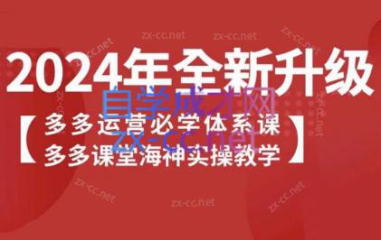 海神老师·拼多多运营必学体系课-识享社