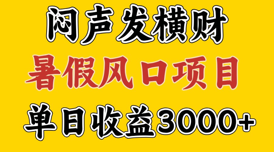 30天赚了7.5W 暑假风口项目，比较好学，2天左右上手-识享社