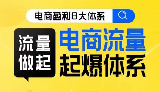 8大体系流量篇·流量做起,电商流量起爆体系线上课-识享社