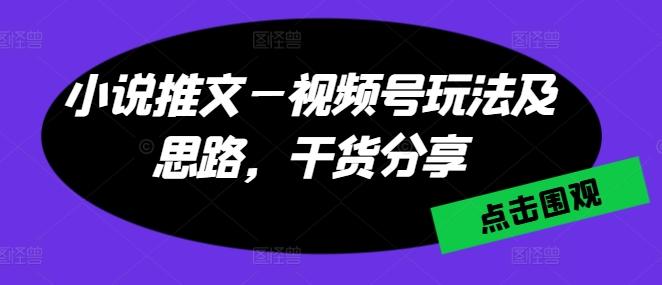 小说推文—视频号玩法及思路，干货分享-识享社