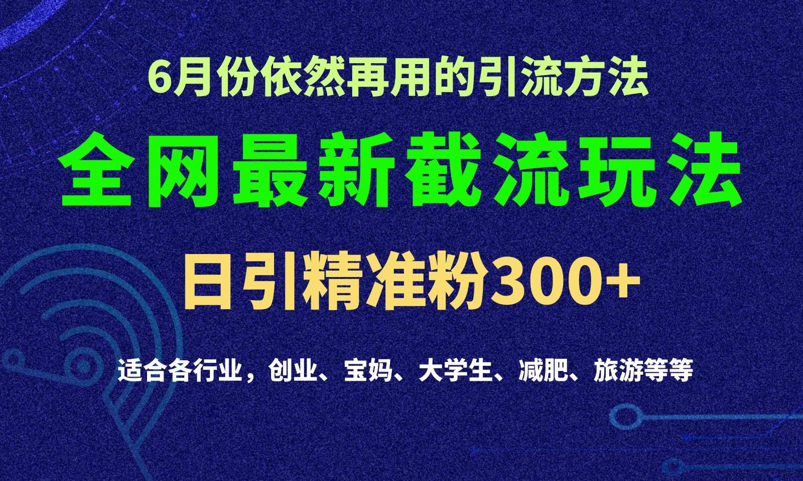 2024全网最新截留玩法，每日引流突破300+-识享社