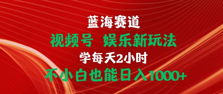 蓝海赛道视频号 娱乐新玩法每天2小时小白也能日入1000+-识享社