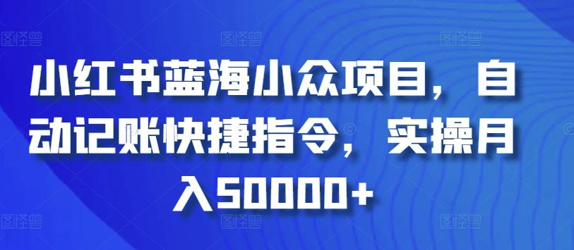 小红书蓝海小众项目，自动记账快捷指令，实操月入50000+【揭秘】-识享社