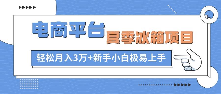 电商平台夏季冰箱项目，轻松月入3万+，新手小白极易上手-识享社