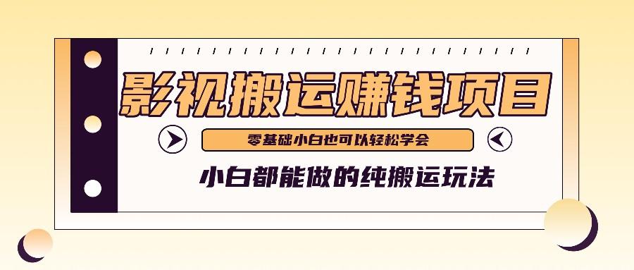 手把手教你操作影视搬运项目,小白都能做零基础也能赚钱-识享社