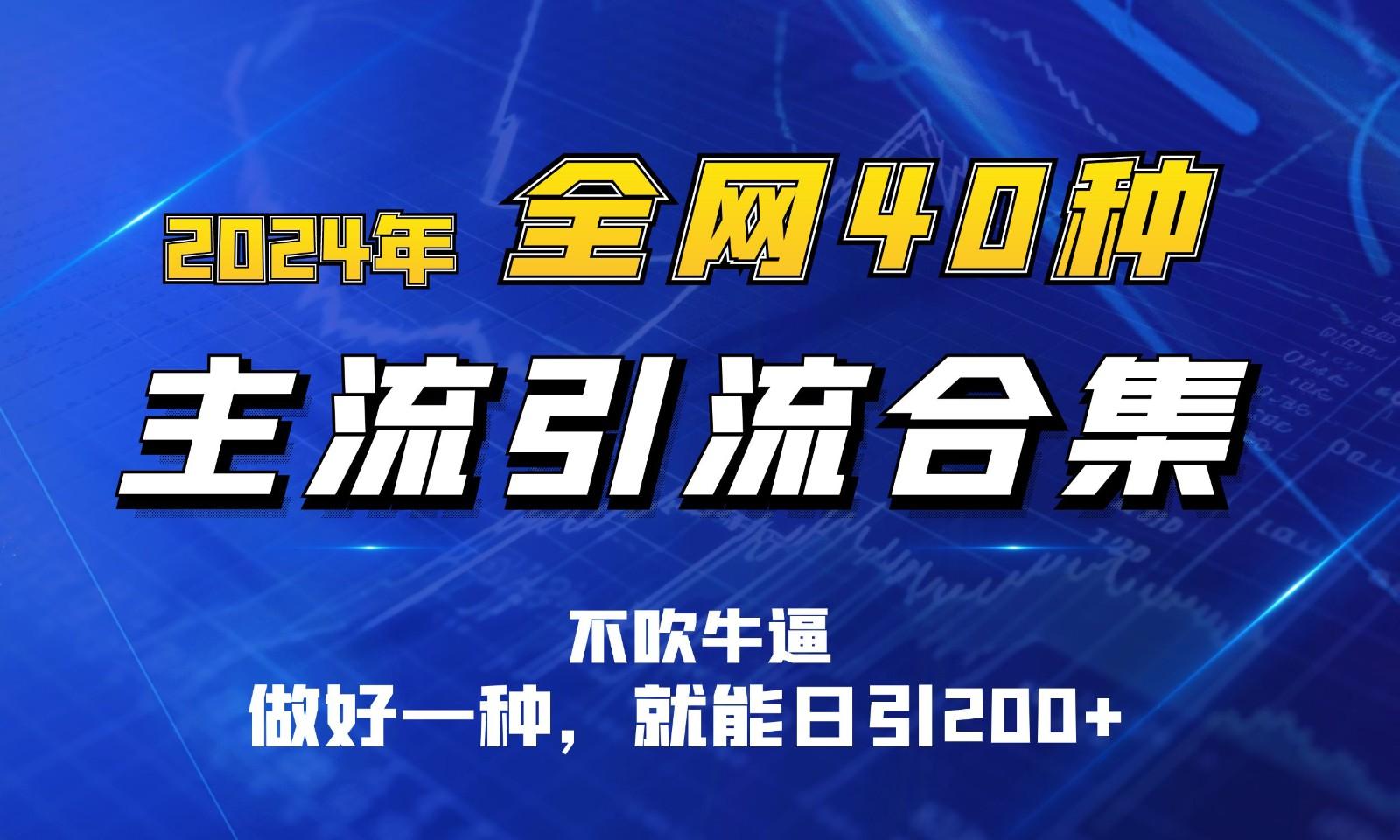 2024年全网40种暴力引流合计，做好一样就能日引100+-识享社