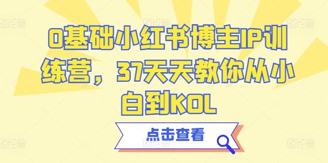 0基础小红书博主IP训练营,37天天教你从小白到KOL-识享社