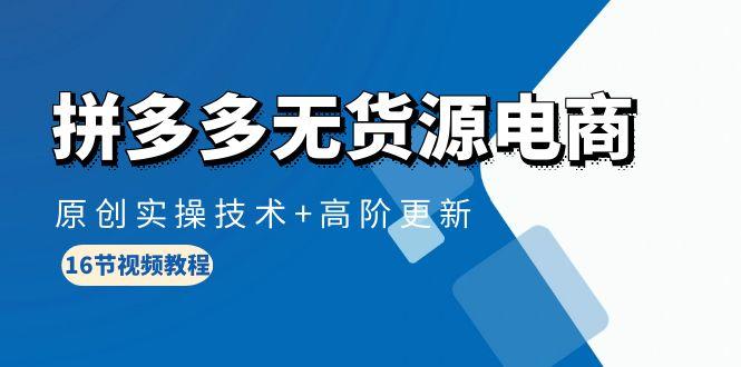 (10015期)拼多多无货源电商，原创实操技术+高阶更新(16节视频教程)-识享社