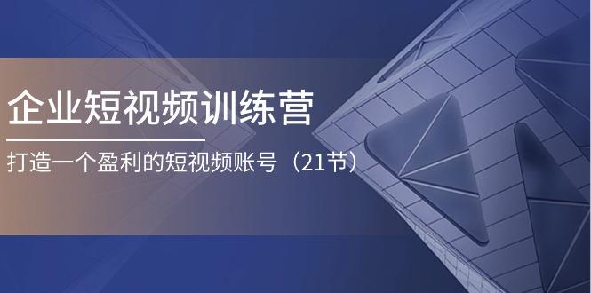 企业短视频训练营：打造一个盈利的短视频账号(21节-识享社