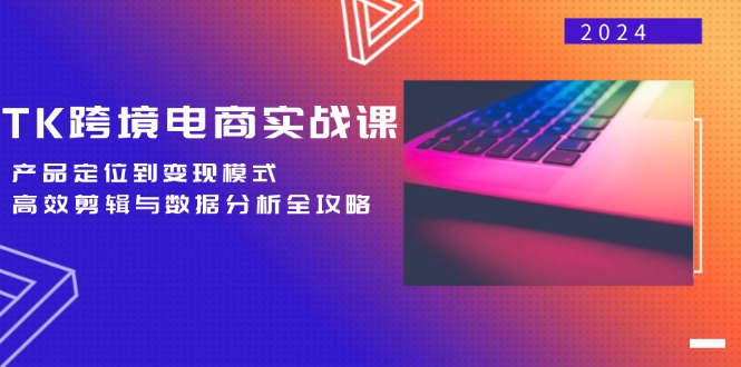 TK跨境电商实战课：产品定位到变现模式，高效剪辑与数据分析全攻略-识享社