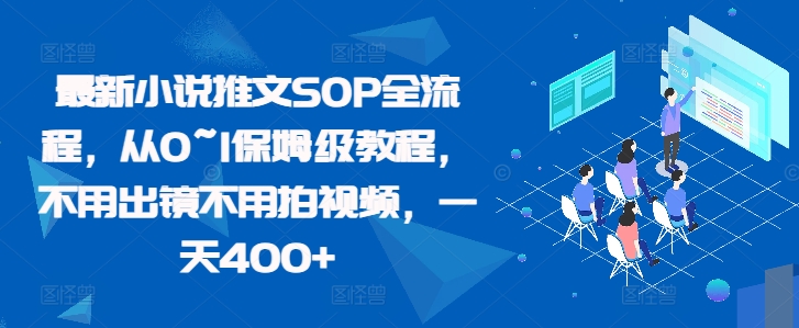 最新小说推文SOP全流程，从0~1保姆级教程，不用出镜不用拍视频，一天400+-识享社