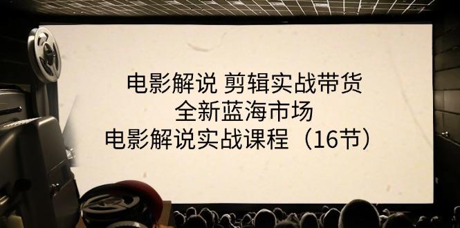 电影解说 剪辑实战带货全新蓝海市场，电影解说实战课程(16节-识享社