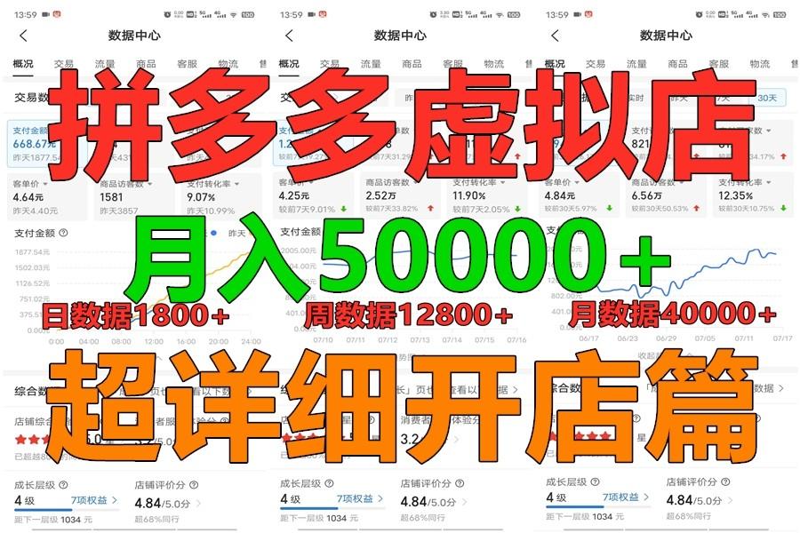 拼多多虚拟电商训练营月入40000+你也行，暴利稳定长久，副业首选-识享社