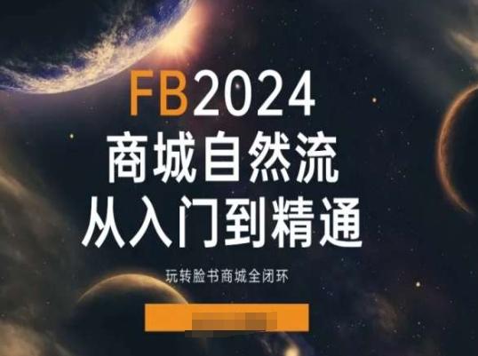 2024Faceboo商城自然流(从入门到精通)，玩转脸书商城全闭环-识享社