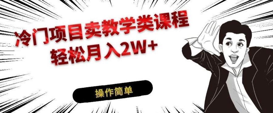冷门项目卖教学类课程，轻松月入2W+-识享社