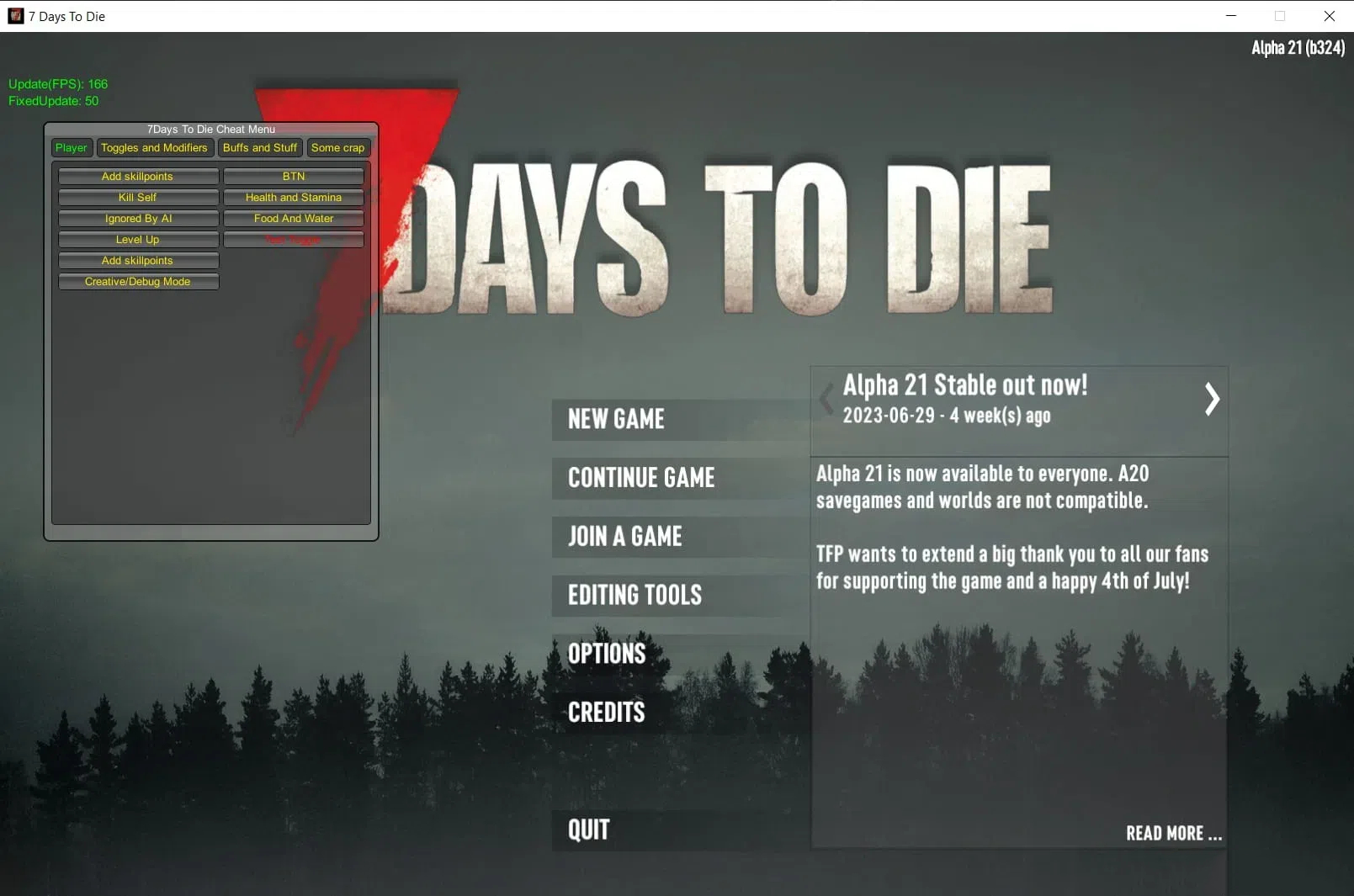 7 Days to Die 七日杀多功能修改器 v1.1.3.105 免费版-识享社