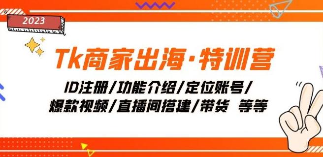 Tk商家出海·特训营：ID注册/功能介绍/定位账号/爆款视频/直播间搭建/带货-识享社