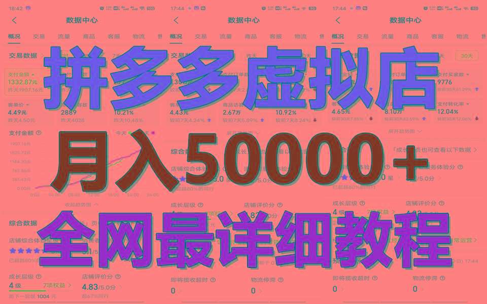 拼多多虚拟电商训练营月入50000+你也行，暴利稳定长久，副业首选-识享社